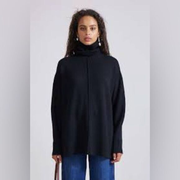 🆕 Tahari Oversized Cozy Sweater Women’s 3X Yoke Cowl Neck Drop Sleeve Soft Boxy - Picture 1 of 8